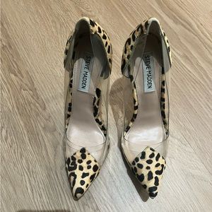 Leopard & Clear Pump Heels